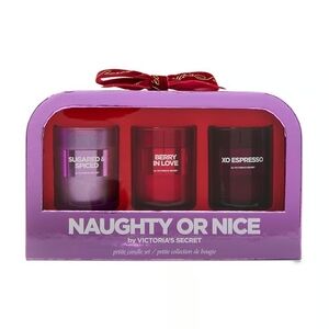 Victoria's Secret Naughty or Nice Candle Set - Pink and Red